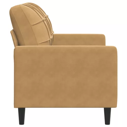 Kétszemélyes barna bársony kanapé 120 cm