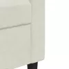 Kétszemélyes krémszínű bársony kanapé 140 cm