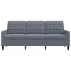 3 személyes sötétszürke bársony kanapé 180 cm