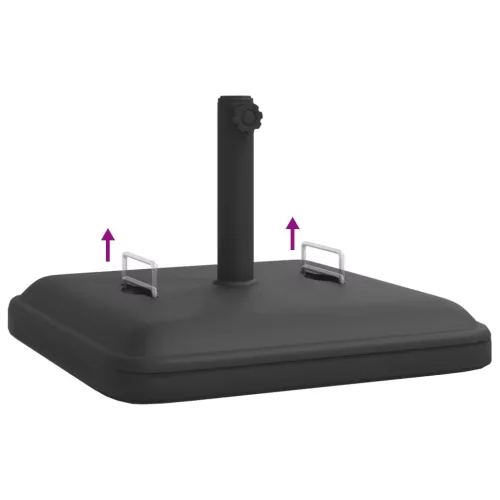 Fogantyús négyszögű napernyőtalp rúdhoz Ø38 / 48 mm 27 kg