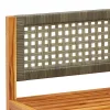 Karfa nélküli kerti kanapé párnákkal, akácfa és rattan
