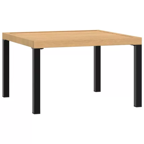 Fekete alumínium kerti dohányzóasztal 65 x 65 x 40 cm