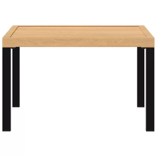 Fekete alumínium kerti dohányzóasztal 65 x 65 x 40 cm