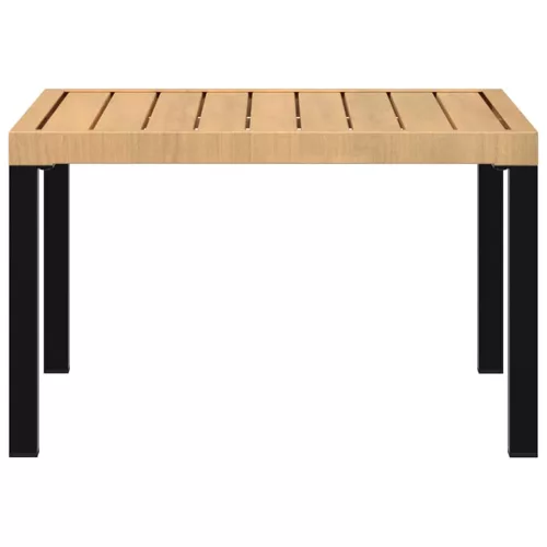 Fekete alumínium kerti dohányzóasztal 65 x 65 x 40 cm