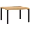 Fekete alumínium kerti dohányzóasztal 65 x 65 x 40 cm