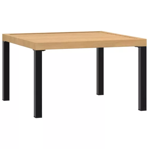 Fekete alumínium kerti dohányzóasztal 65 x 65 x 40 cm
