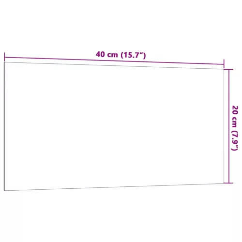 Fekete falra szerelhető edzett üveg mágnestábla 40 x 20 cm