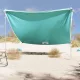 Zöld strandnapernyő homokrögzítőkkel 304x300 cm