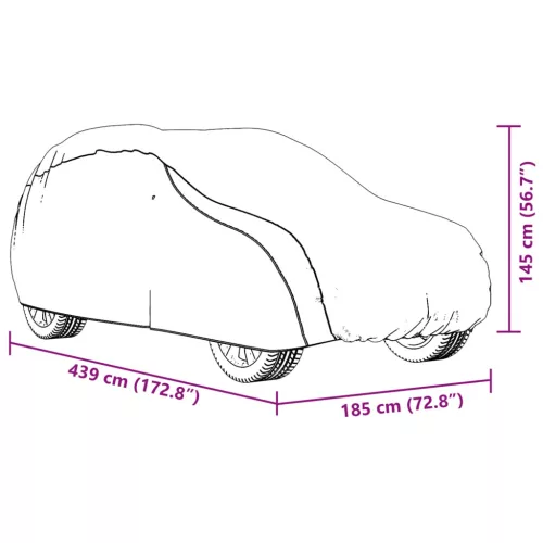 Ezüstszínű teljes autóhuzat SUV-hoz csatos hevederekkel M