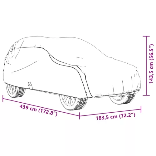 Szürke nem szőtt szövet teljes autóhuzat SUV-hoz M