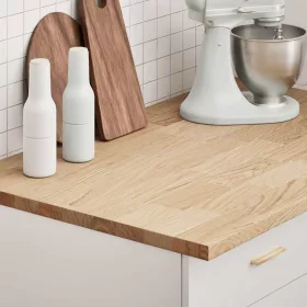   Konyhai munkalap 100x63,5x2,7cm tömör fa tölgyfa téglalap alakú