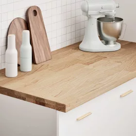   Konyhai munkalap 120x63,5x4 cm tömör fa tölgyfa téglalap alakú