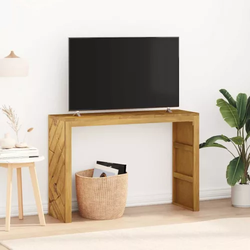 Konzolasztal 110x35x75 cm tömör fa teakfa