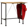 Piros és barna tömör mangófa traktor bárasztal 55x120x107 cm