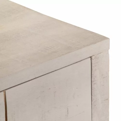 Fehér tömör mangófa tálalóasztal 110 x 35 x 75 cm