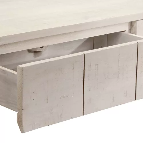 Fehér tömör mangófa tálalóasztal 110 x 35 x 75 cm