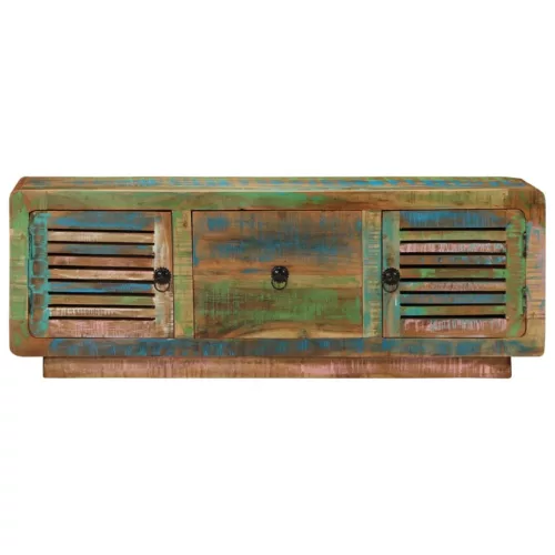 Tömör újrahasznosított fa TV-szekrény 110 x 30 x 40 cm