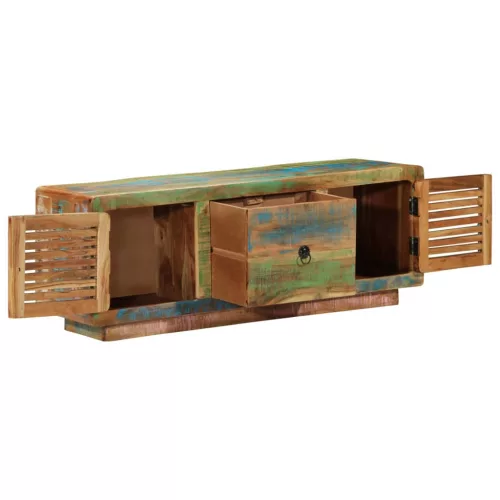 Tömör újrahasznosított fa TV-szekrény 110 x 30 x 40 cm