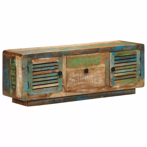 Tömör újrahasznosított fa TV-szekrény 110 x 30 x 40 cm