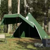 5 személyes zöld vízálló tipi kempingsátor