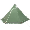5 személyes zöld vízálló tipi kempingsátor