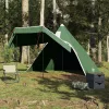 5 személyes zöld vízálló tipi kempingsátor