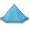 5 személyes kék vízálló tipi kempingsátor