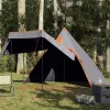 5 személyes szürke vízálló tipi kempingsátor