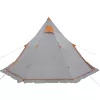 5 személyes szürke vízálló tipi kempingsátor