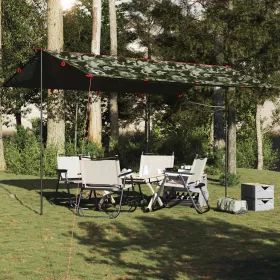 Terepszínű vízálló kempingponyva 506x306 cm