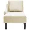 Krém bársony dívány párnával és jobb kartámasszal