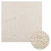 ZIZUR krém juta hatású beltéri és kültéri szőnyeg 120x120 cm