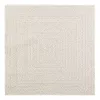 ZIZUR krém juta hatású beltéri és kültéri szőnyeg 120x120 cm