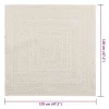 ZIZUR krém juta hatású beltéri és kültéri szőnyeg 120x120 cm
