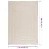 ZIZUR krém juta hatású beltéri és kültéri szőnyeg 140x200 cm