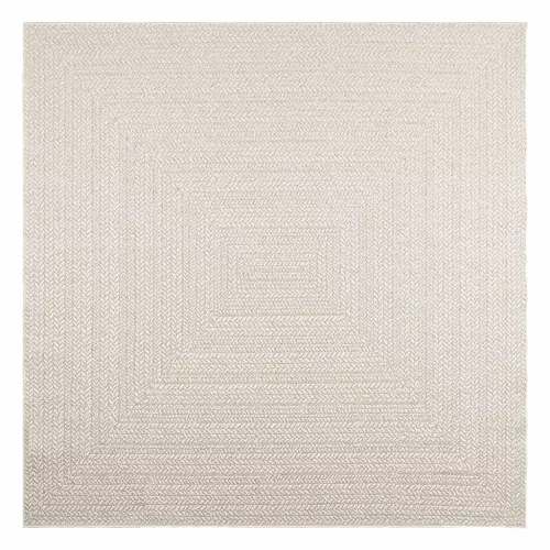 ZIZUR krém juta hatású beltéri és kültéri szőnyeg 200x200 cm