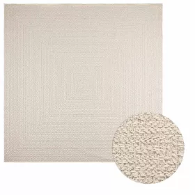   ZIZUR krém juta hatású beltéri és kültéri szőnyeg 240x240 cm