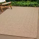 ZIZUR bézs juta hatású beltéri és kültéri szőnyeg 80 x 250 cm