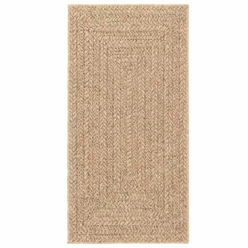 ZIZUR bézs juta hatású beltéri és kültéri szőnyeg 80 x 250 cm