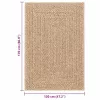 ZIZUR bézs juta hatású beltéri és kültéri szőnyeg 100 x 200 cm