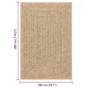 ZIZUR bézs juta hatású beltéri és kültéri szőnyeg 140 x 200 cm
