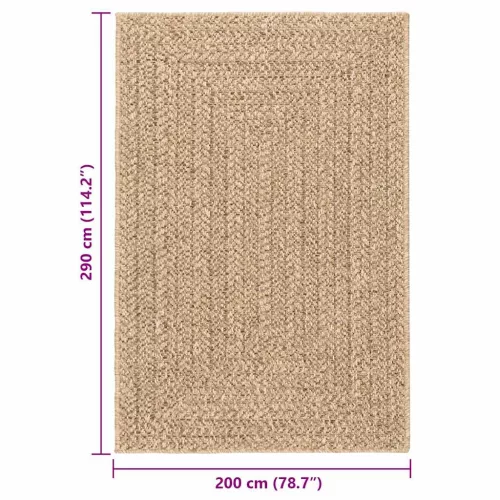 ZIZUR bézs juta hatású beltéri és kültéri szőnyeg 140 x 200 cm
