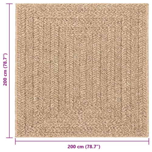 ZIZUR bézs juta hatású beltéri és kültéri szőnyeg 240 x 240 cm