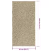 ZIZUR bézs juta hatású beltéri és kültéri szőnyeg 60 x 110 cm