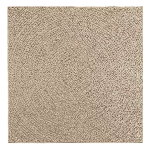 ZIZUR bézs juta hatású beltéri és kültéri szőnyeg 120 x 120 cm