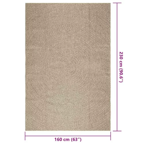 ZIZUR bézs juta hatású beltéri és kültéri szőnyeg 160 x 230 cm