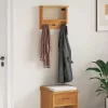 SANDNES tömör fenyőfa falra szerelt kabátállvány 45x12x35 cm