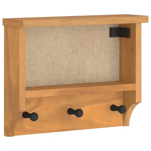 SANDNES tömör fenyőfa falra szerelt kabátállvány 45x12x35 cm