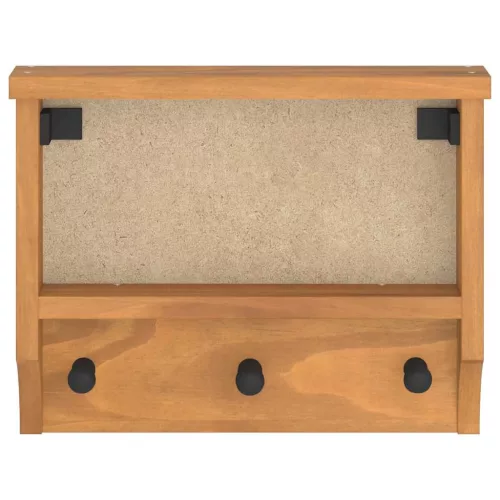 SANDNES tömör fenyőfa falra szerelt kabátállvány 45x12x35 cm