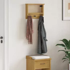   SANDNES tömör fenyőfa falra szerelt kabátállvány 45x12x35 cm
